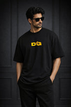 Zwuri Men | Dinners Group - Pitch Black Oversized T-Shirt