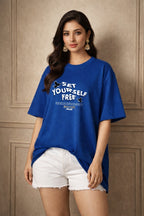 Zwuri Women | Set Yourself Free - Ocean Breeze Oversized T-Shirt