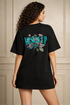 Zwuri Women | Buttercup - Pitch Black Oversized T-Shirt