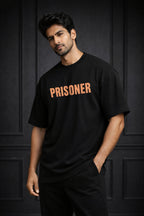 Zwuri Men | Prisoner - Pitch Black Oversized T-Shirt
