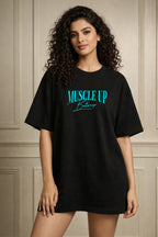 Zwuri Women | Buttercup - Pitch Black Oversized T-Shirt