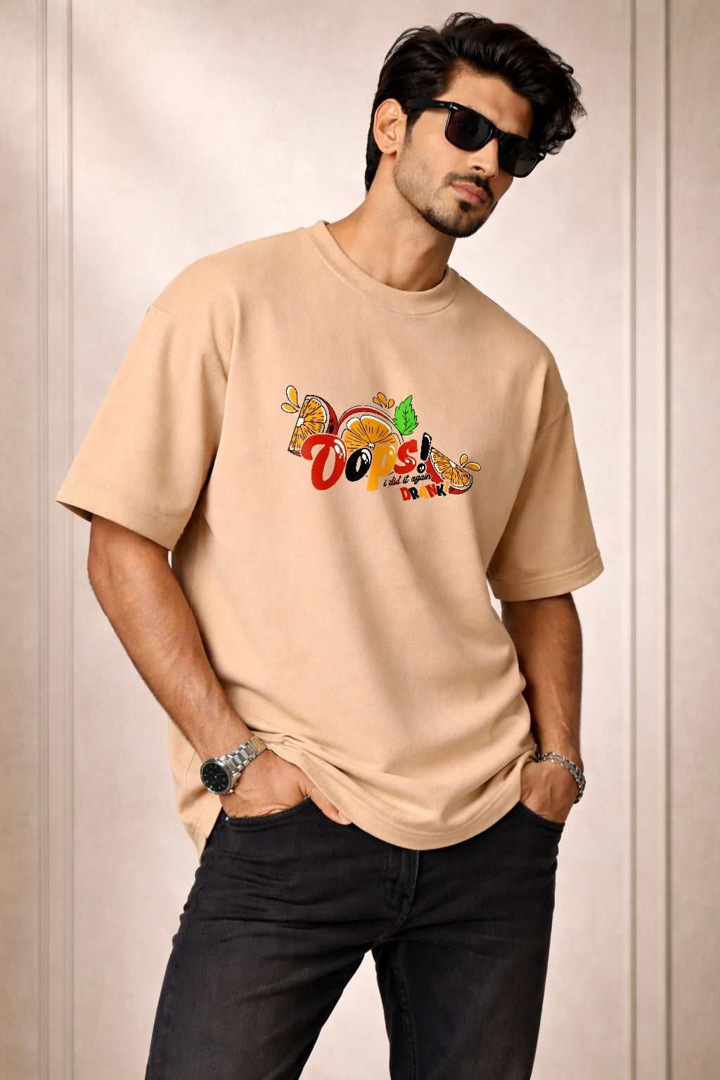 Zwuri Men | Spritz - Caramel Kiss Oversized T-Shirt