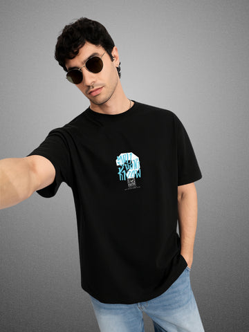 You Don’t Know? Zen Black Oversized T-Shirt for Men by Zwuri