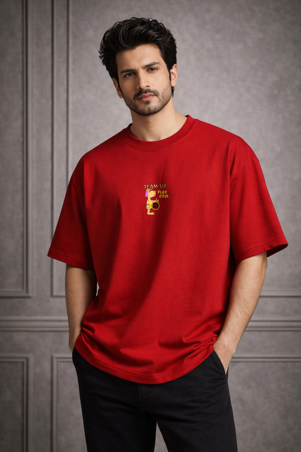 Zwuri Men | Team Up - Cherry Bomb Oversized T-Shirt