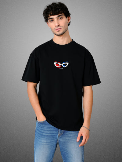 Dreamy Delulu, Zen Black Oversized T-Shirt For Men by Zwuri