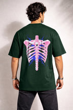 Zwuri Men | Ribbed Ribs - Jungle Vibe Oversized T-Shirt
