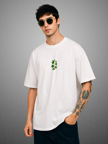 ☺️ Nirvana, Pure White Oversized T-Shirt For Men by Zwuri