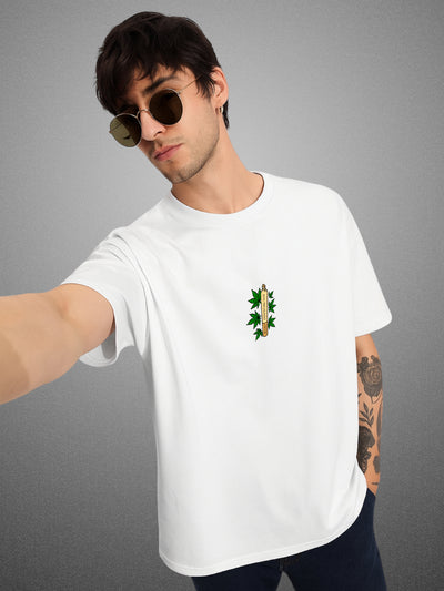 ☺️ Nirvana, Pure White Oversized T-Shirt For Men by Zwuri