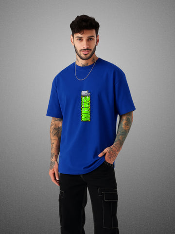 🔥 Lighter, Drift Blue Oversized T-Shirt For Women by Zwuri