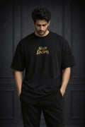 Zwuri Men | Never Ending - Pitch Black Oversized T-Shirt