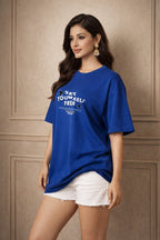 Zwuri Women | Set Yourself Free - Ocean Breeze Oversized T-Shirt