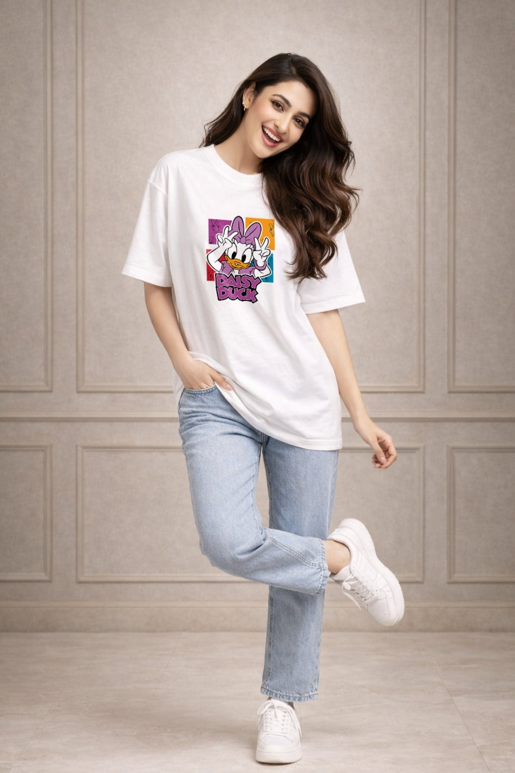 Zwuri Women | Daisy Duck - Cloud Nine Oversized T-Shirt