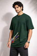 Zwuri Men | Zoro Swords - Jungle Vibe Oversized T-Shirt