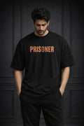 Zwuri Men | Prisoner - Pitch Black Oversized T-Shirt