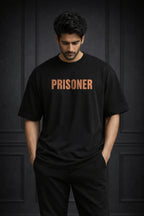 Zwuri Men | Prisoner - Pitch Black Oversized T-Shirt