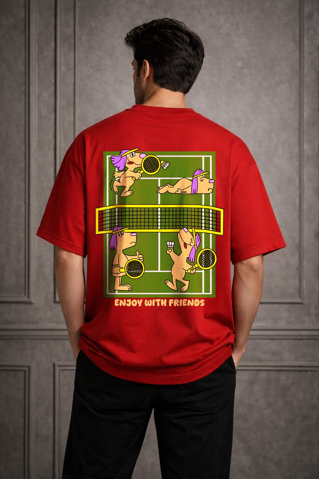 Zwuri Men | Team Up - Cherry Bomb Oversized T-Shirt