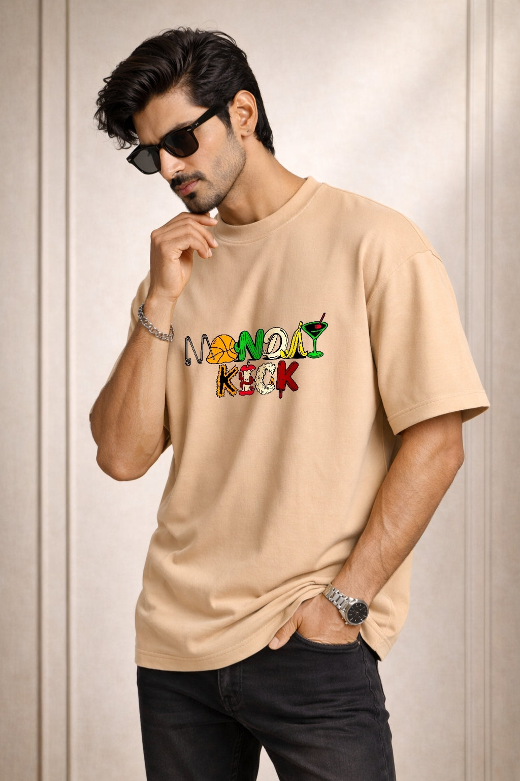 Zwuri Men | Monday Kick - Caramel Kiss Oversized T-Shirt