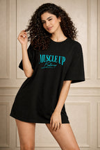 Zwuri Women | Buttercup - Pitch Black Oversized T-Shirt
