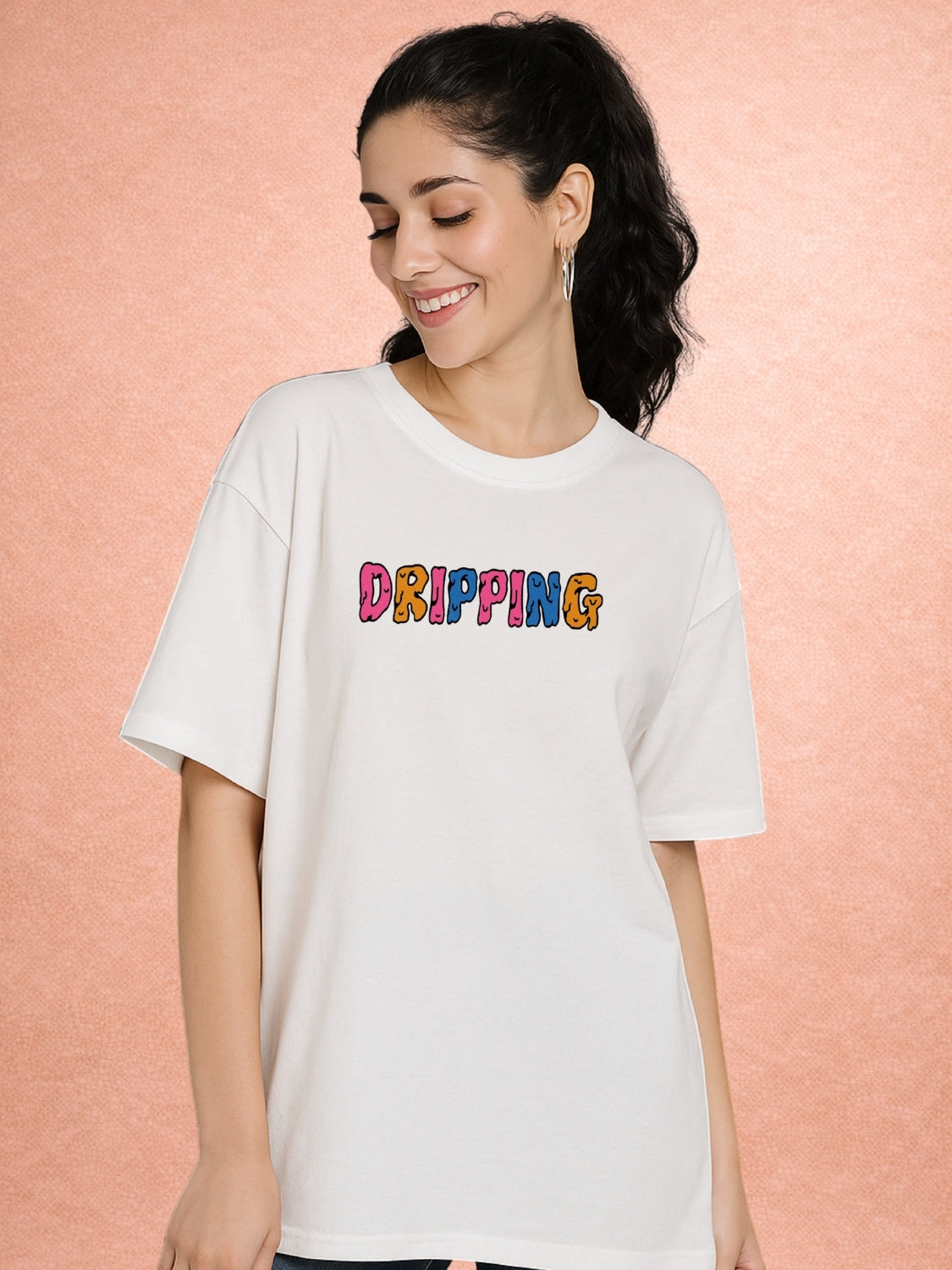 Zwuri Women | Dripping - Cloud Nine Oversized T-Shirt