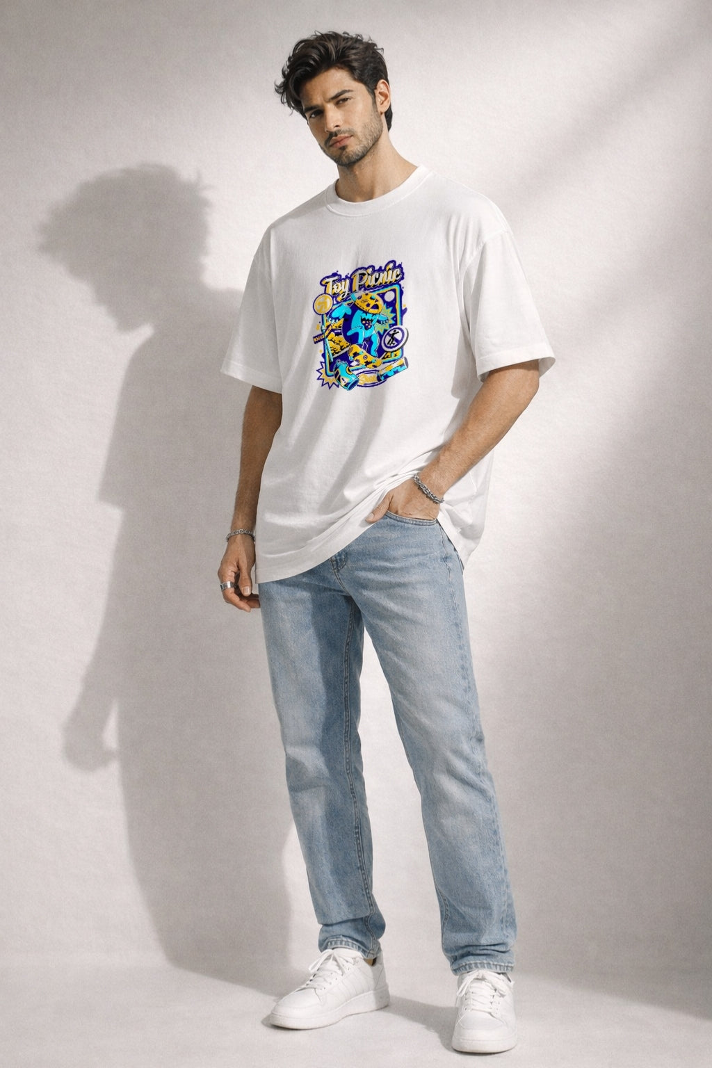 Zwuri Men | Toy Picnic - Cloud Nine Oversized T-Shirt
