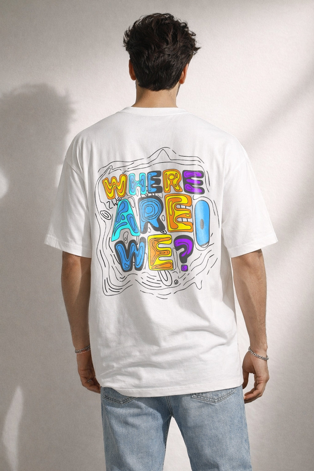 Zwuri Men | Where Are We - Cloud Nine Oversized T-Shirt