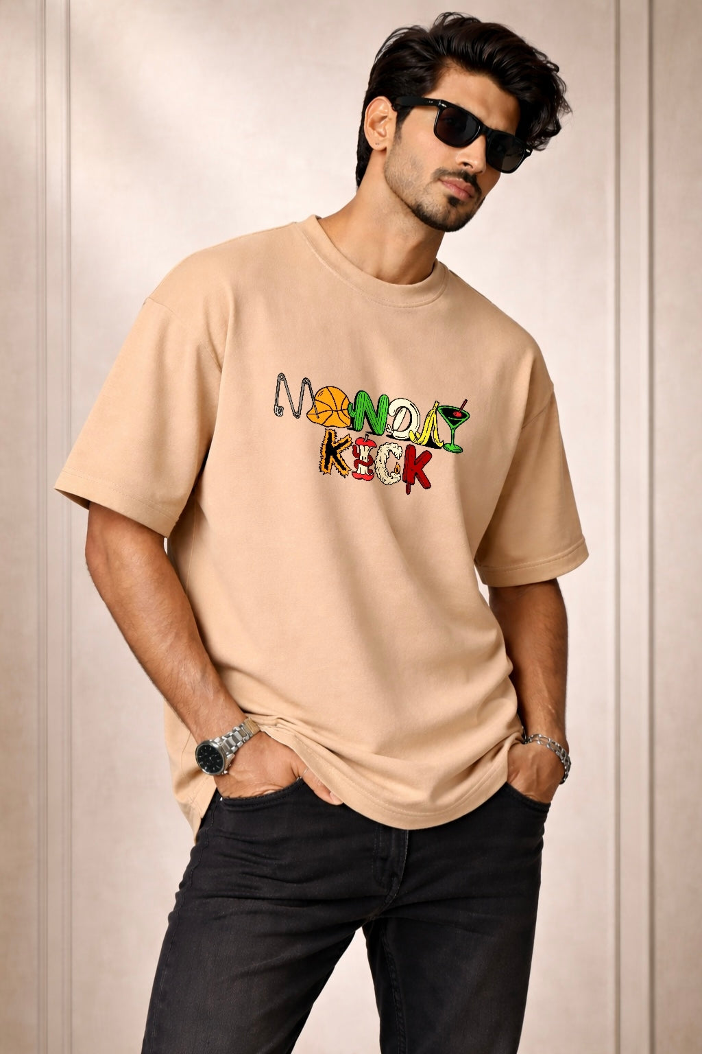 Zwuri Men | Monday Kick - Caramel Kiss Oversized T-Shirt