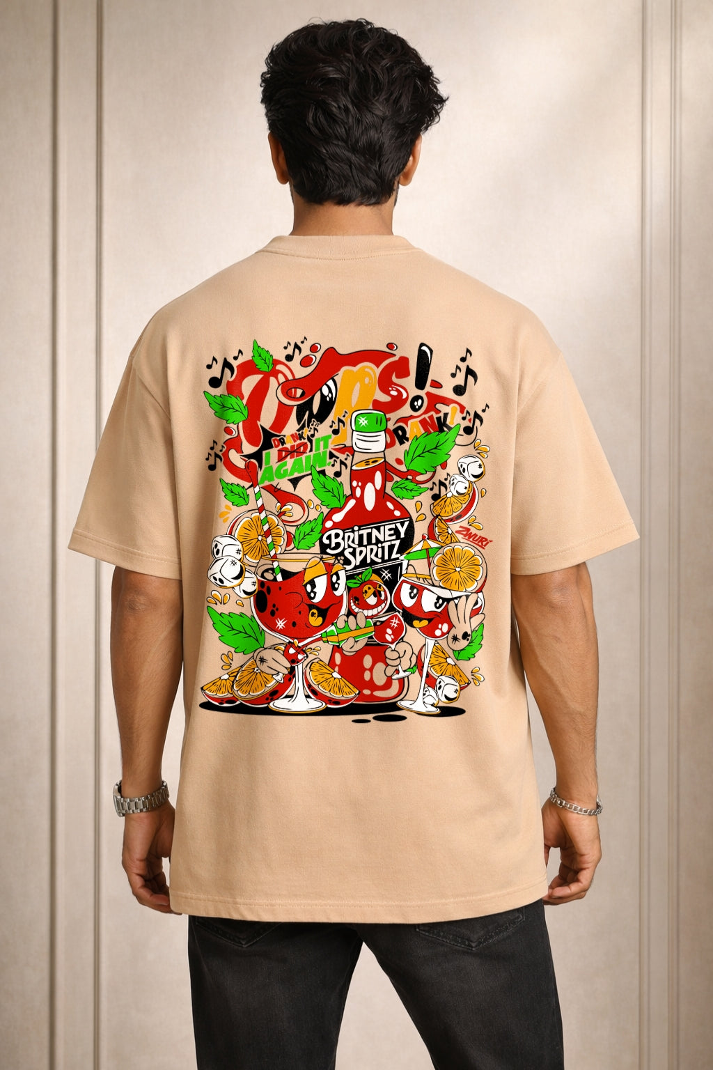 Zwuri Men | Spritz - Caramel Kiss Oversized T-Shirt