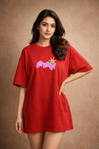 Zwuri Women | Street Style - Cherry Bomb Oversized T-Shirt