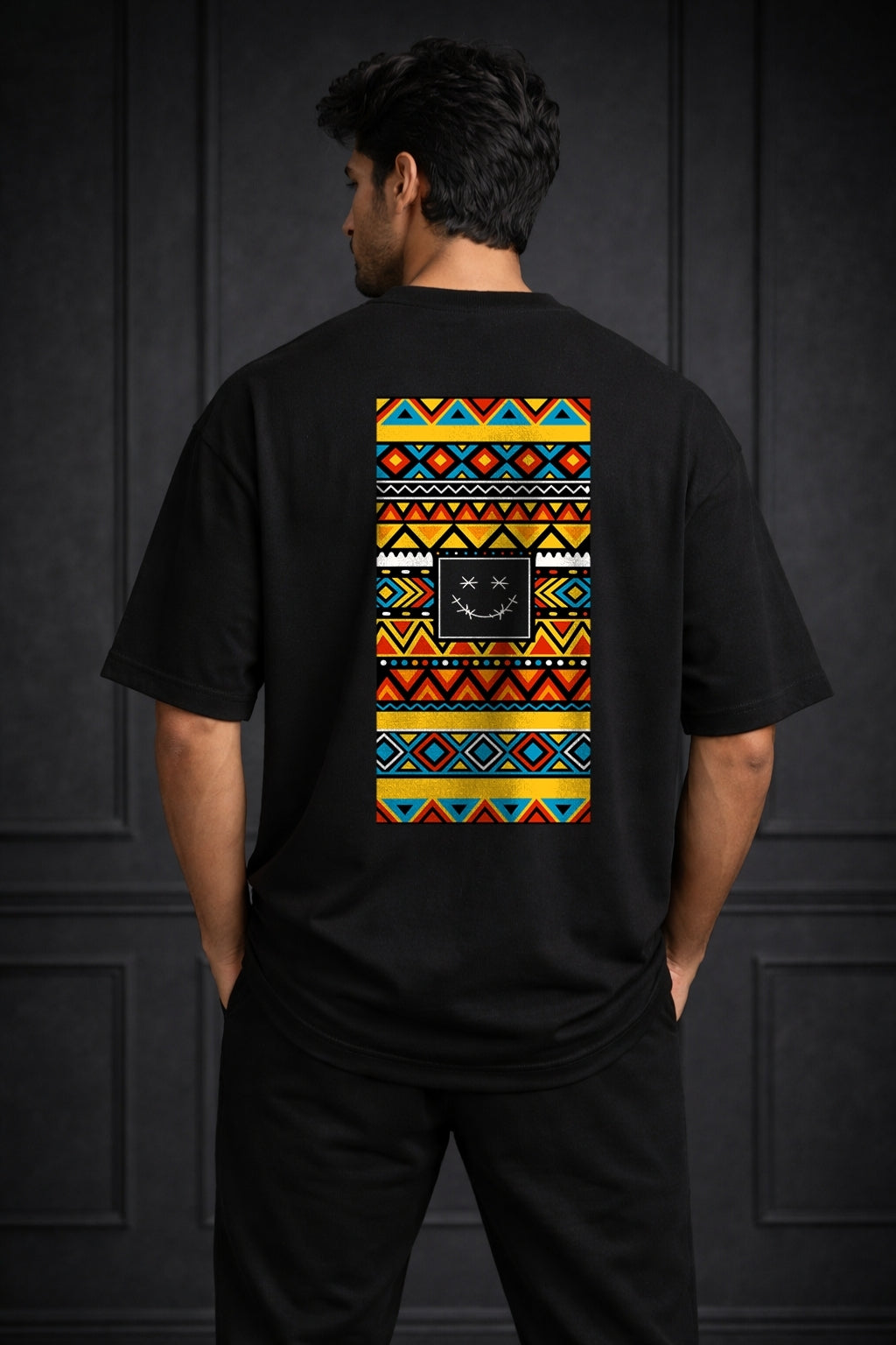 Zwuri Men | Colture - Pitch Black Oversized T-Shirt
