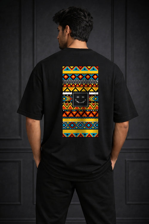 Zwuri Men | Colture - Pitch Black Oversized T-Shirt
