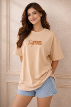 Zwuri Women | SoftPOWER - Caramel Kiss Oversized T-Shirt