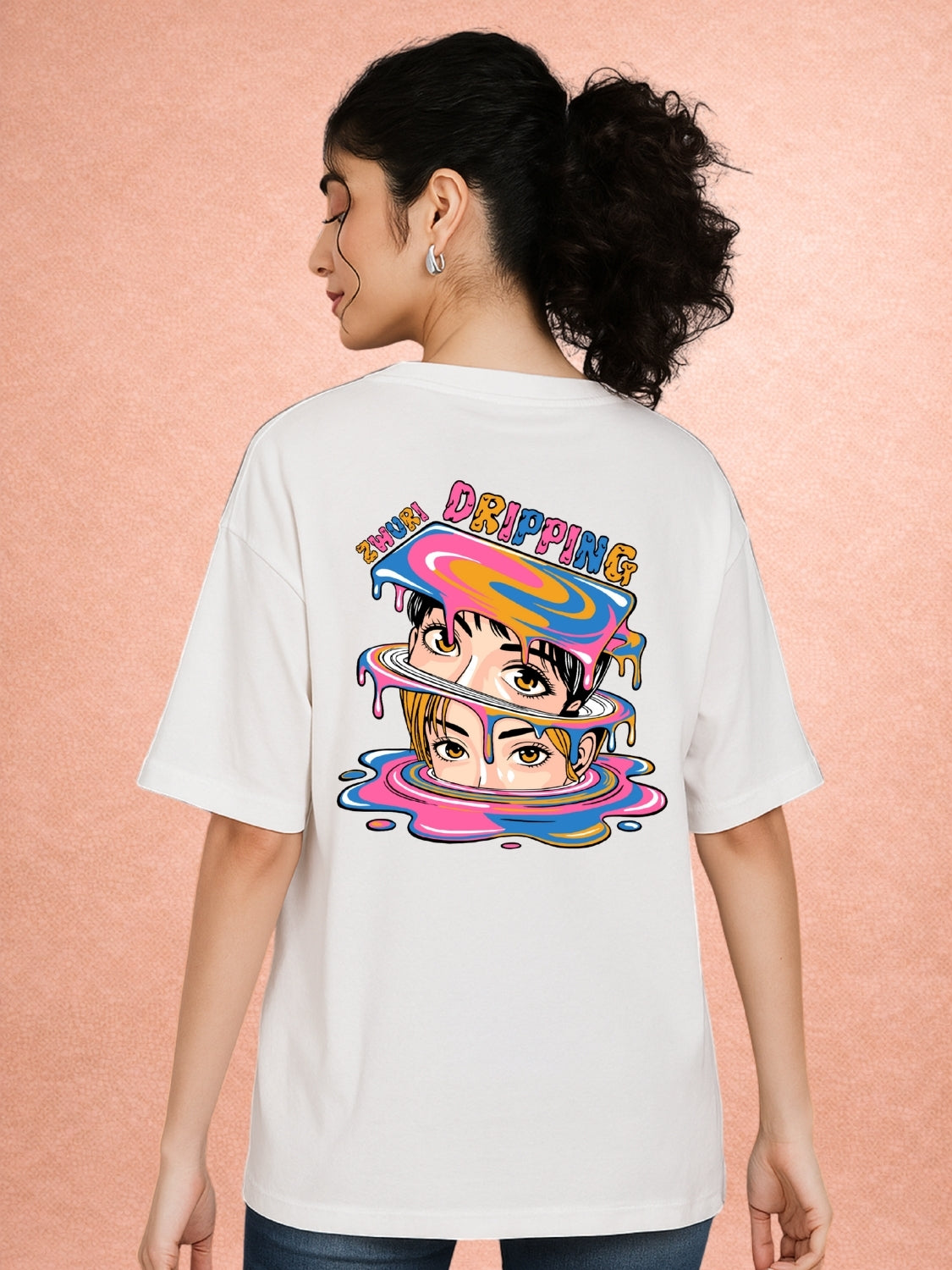Zwuri Women | Dripping - Cloud Nine Oversized T-Shirt