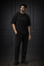 Zwuri Men | Colture - Pitch Black Oversized T-Shirt