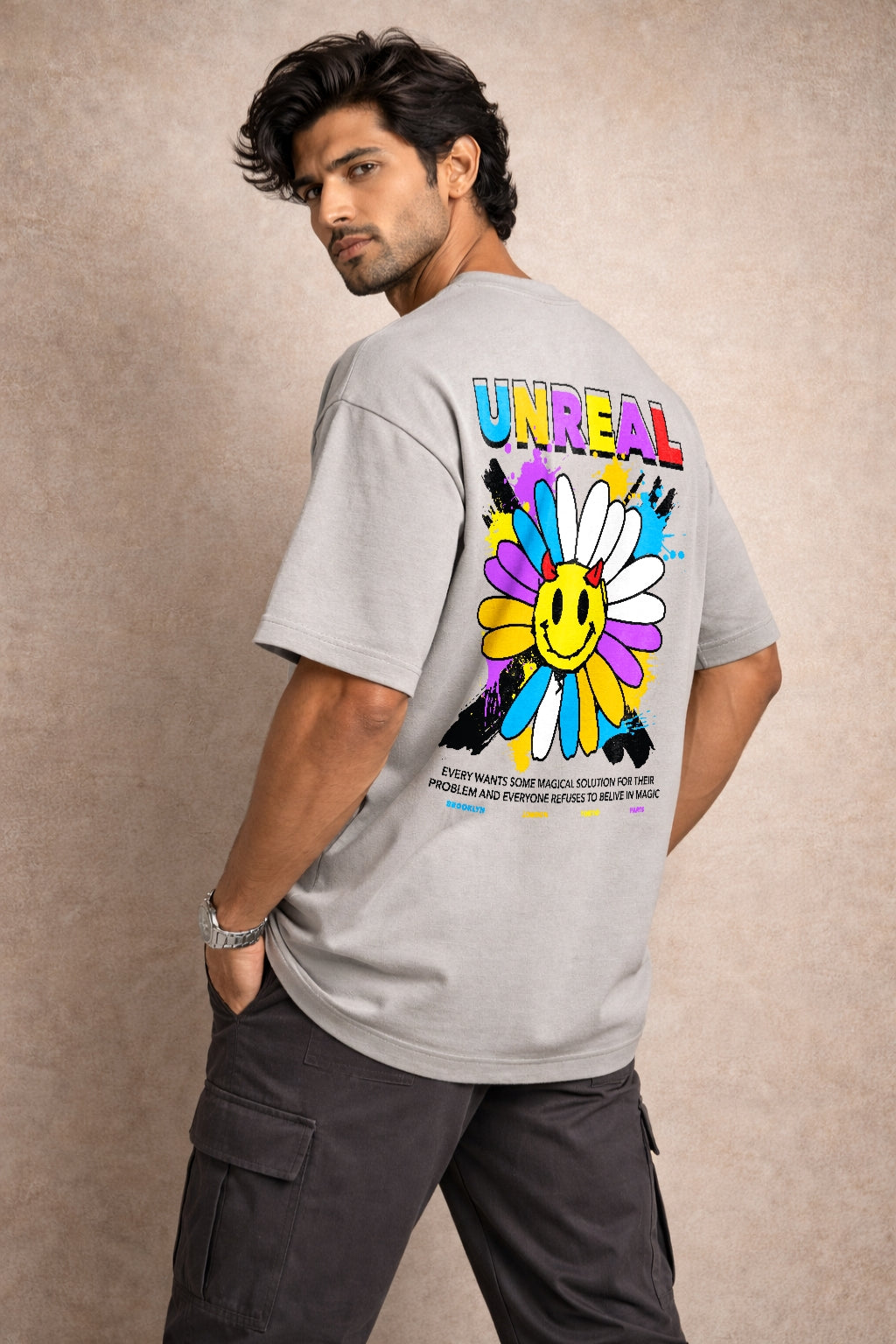 Zwuri Men | Unreal - Concrete Jungle Oversized T-Shirt