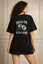 Zwuri Women | Hold On - Pitch Black Oversized T-Shirt