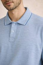 Zwuri Men | Frost Blue Oversized Polo Cord Set