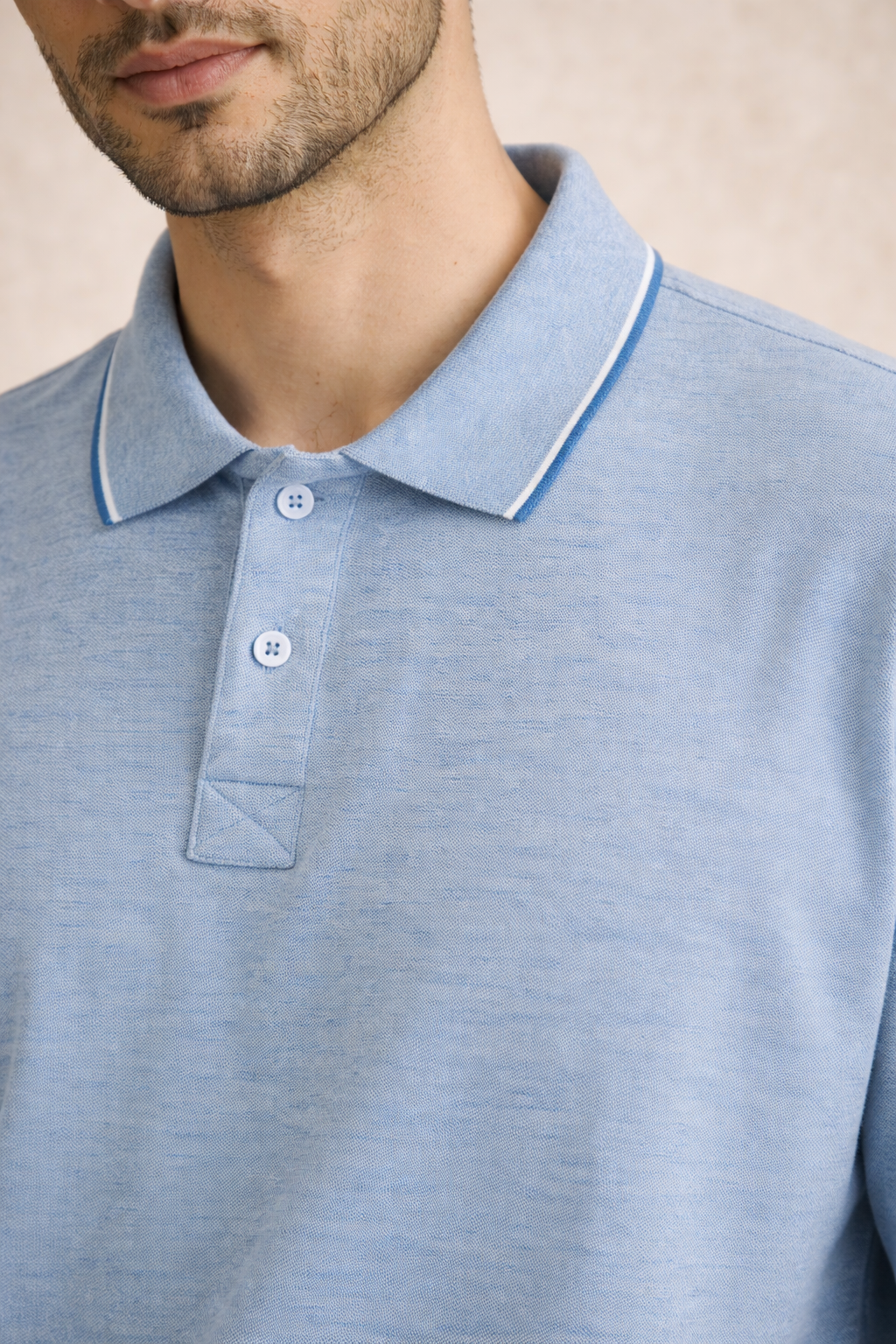 Zwuri Men | Frost Blue Oversized Polo Cord Set