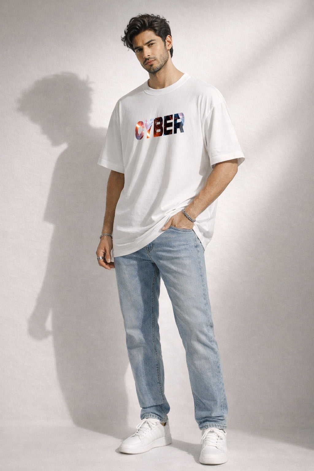 Zwuri Men | Cyber - Cloud Nine Oversized T-Shirt