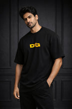 Zwuri Men | Dinners Group - Pitch Black Oversized T-Shirt