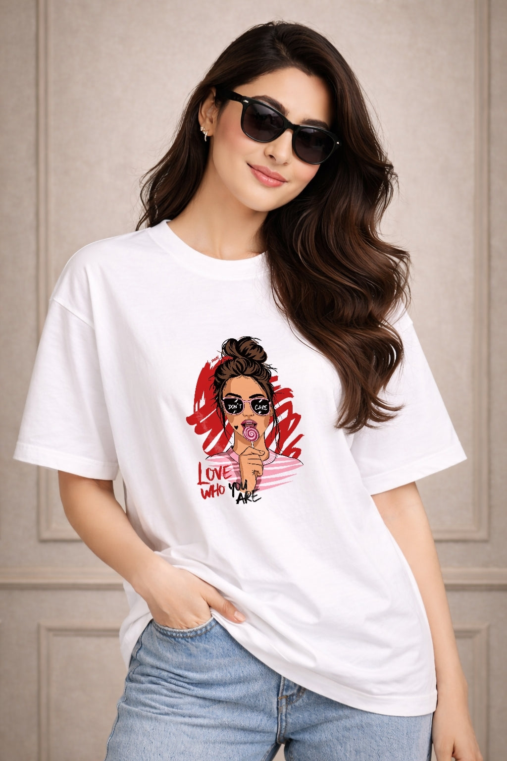 Zwuri Women | Love Who You Are - Cloud Nine Oversized T-Shirt