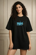 Zwuri Women | 1989 - Pitch Black Oversized T-Shirt