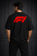 Zwuri Men | F1 - Pitch Black Oversized T-Shirt