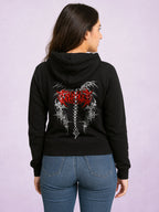 Zwuri Women | Spine - Pitch Black Oversized Hoodie