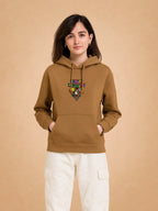 Zwuri Women | Pop Cross - Biscoff Brown Oversized Hoodie