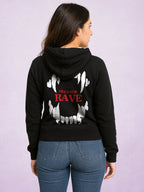 Zwuri Women | Rave - Pitch Black Oversized Hoodie
