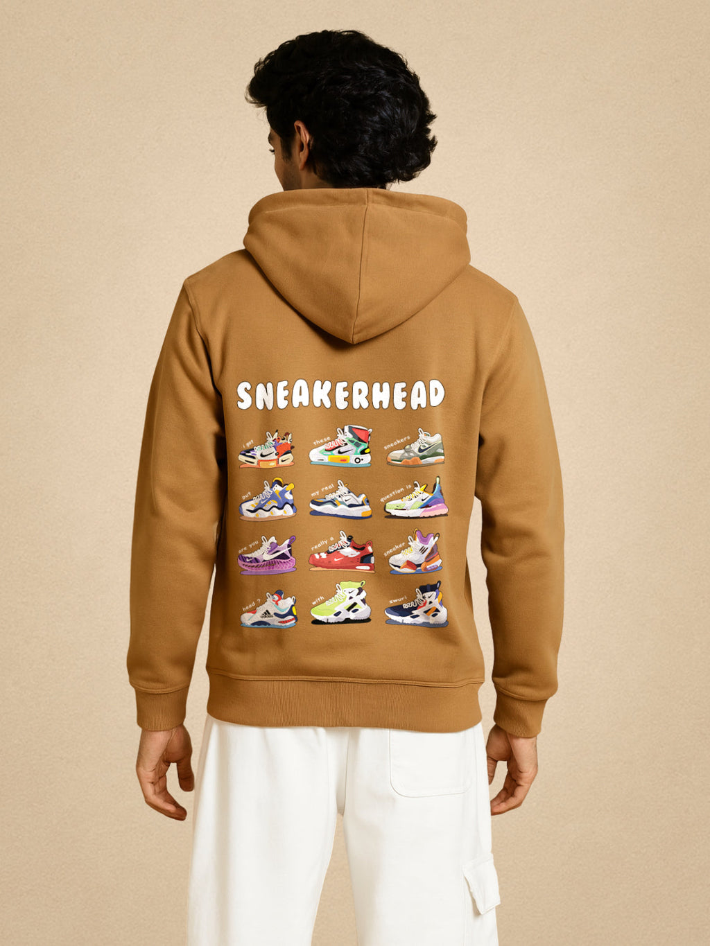 Zwuri Men | Sneakerhead - Biscoff Brown Oversized Hoodie