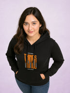 Zwuri Women | Wild Things- Pitch Black Oversized Hoodie