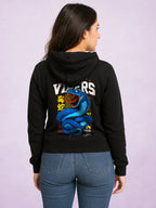 Zwuri Women | Vipers - Pitch Black Oversized Hoodie