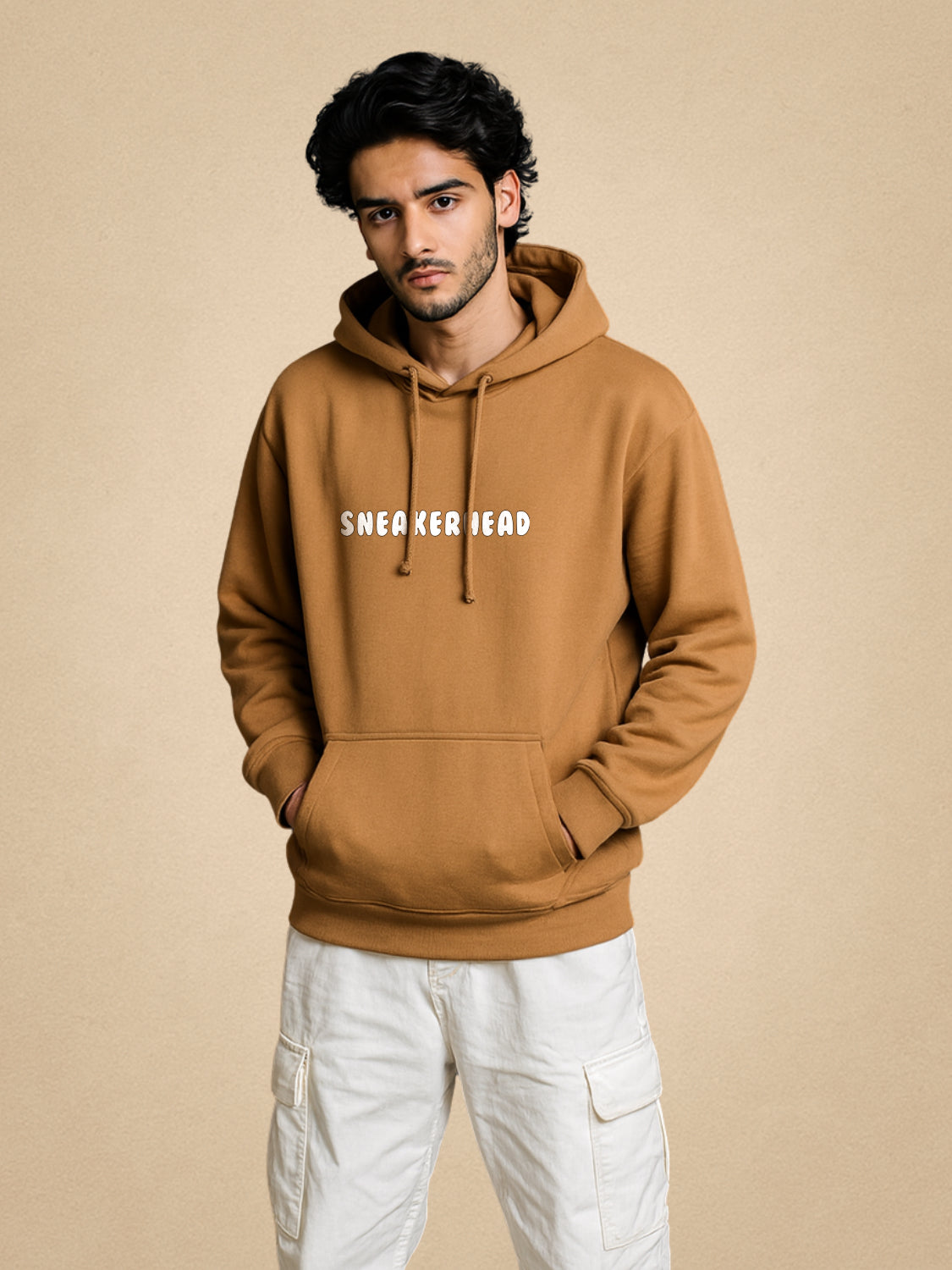 Zwuri Men | Sneakerhead - Biscoff Brown Oversized Hoodie