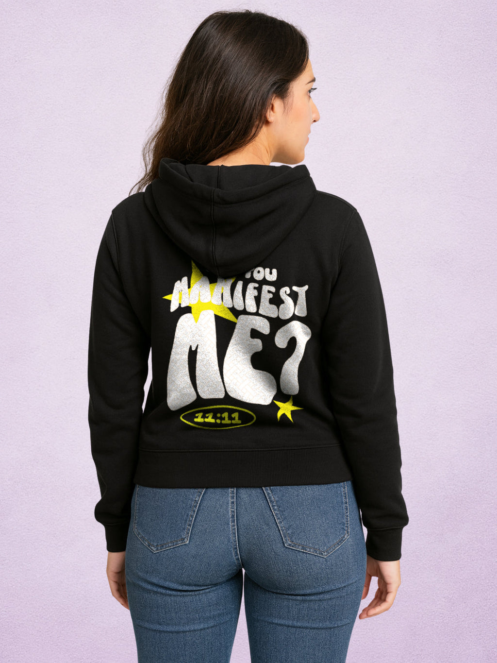 Zwuri Women | Manifest - Pitch Black Oversized Hoodie